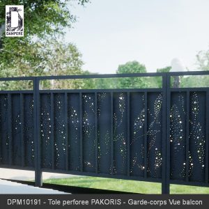 DPM10191 Tole perforee PAKORIS Garde corps Vue balcon