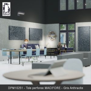 DPM10251 Tole perforee MACIFORE Gris Anthracite