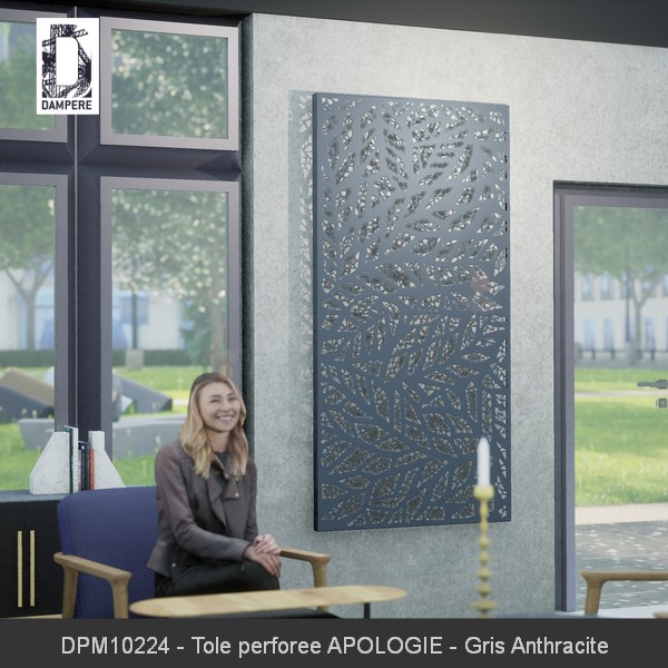 DPM10224 Tole perforee APOLOGIE Gris Anthracite